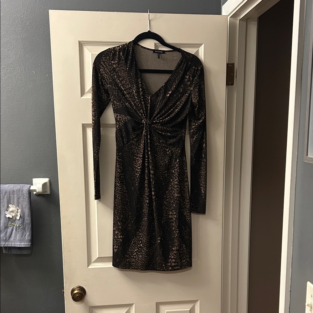 Elegant Black and Brown Dress